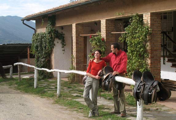 at the stables